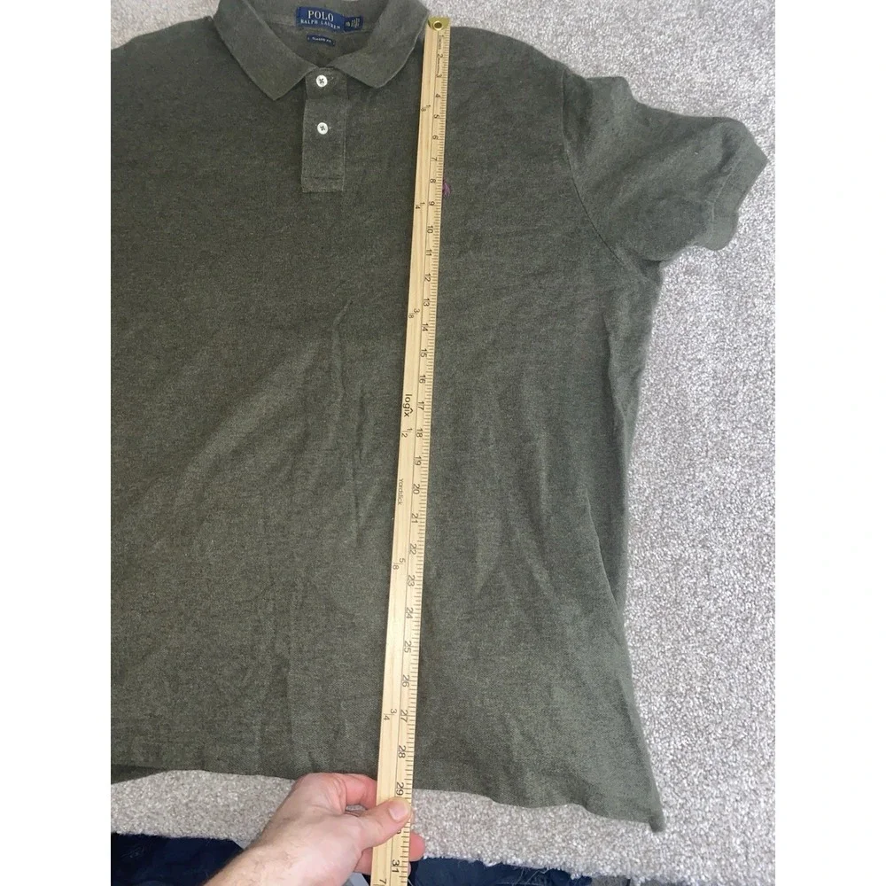 Polo Ralph Lauren Green Polo Shirt Purple‎ Pony Mens XXL Preppy Classic Fit Work
